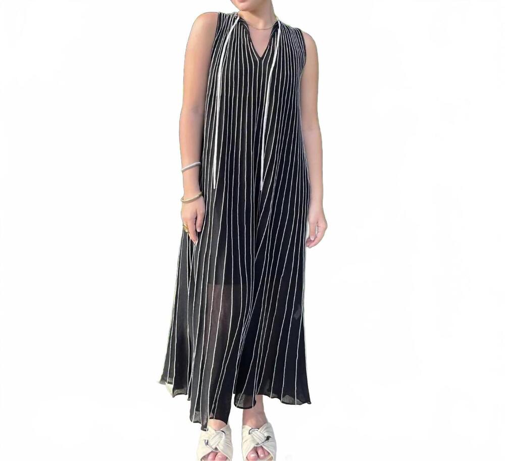 NEW SITA MURT striped dress in black/ white